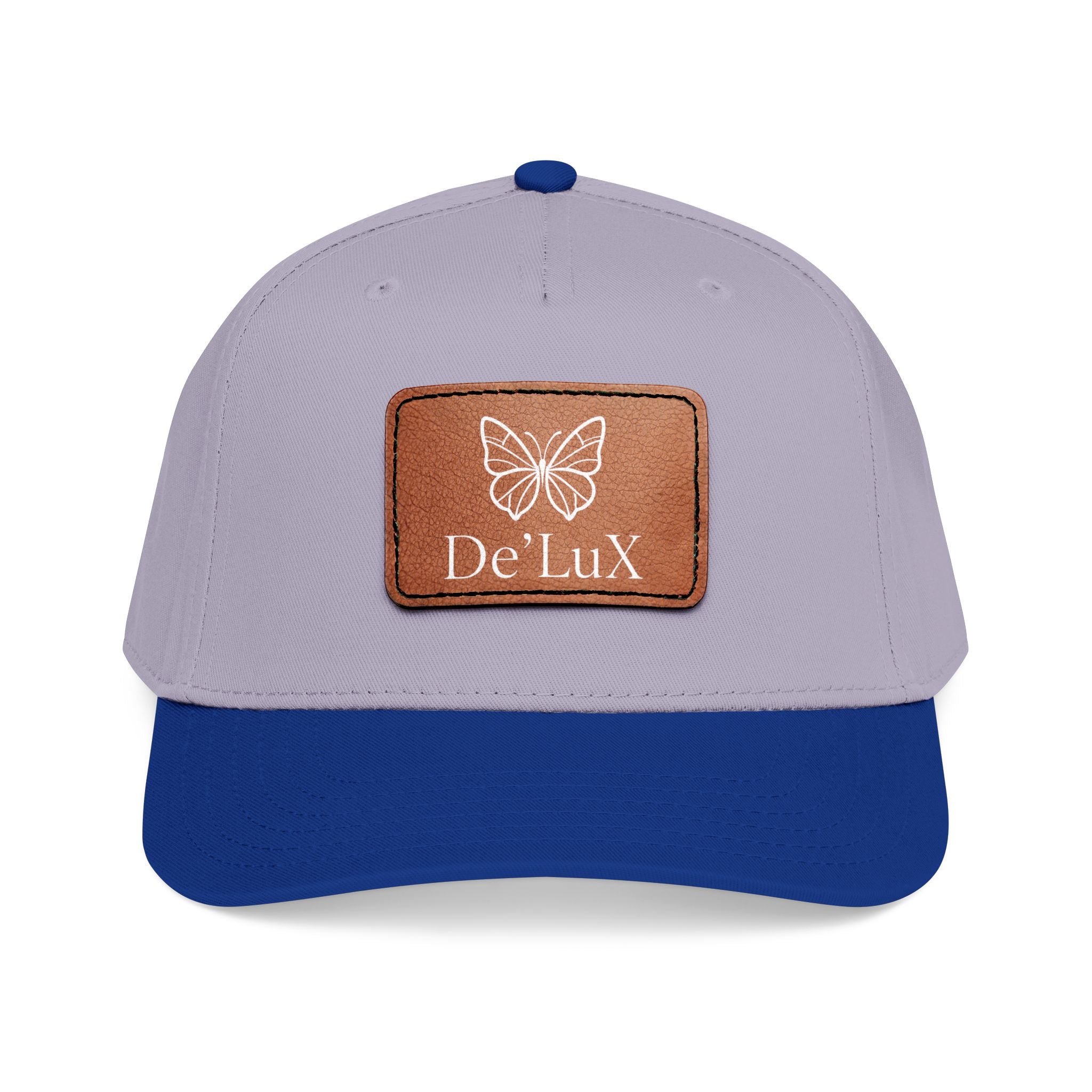 Leather Patch Baseball Cap — De'LuX Butterfly Mid-Profile Hat