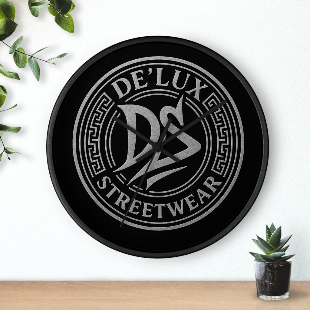 Wall Clock — De’Luxe Streetwear Logo Clock (Black)