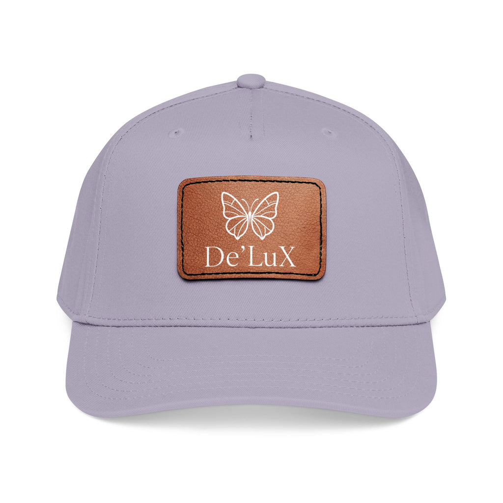 Leather Patch Baseball Cap — De'LuX Butterfly Mid-Profile Hat
