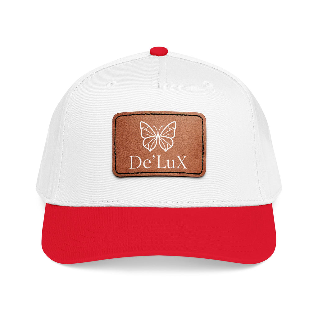 Leather Patch Baseball Cap — De'LuX Butterfly Mid-Profile Hat