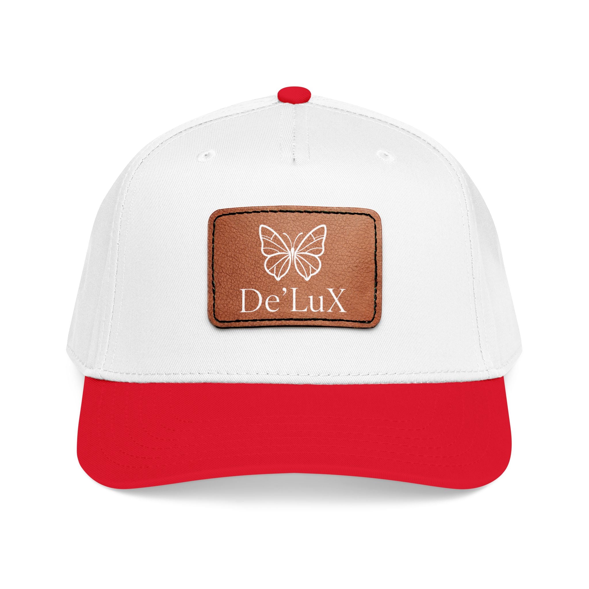 Leather Patch Baseball Cap — De'LuX Butterfly Mid-Profile Hat