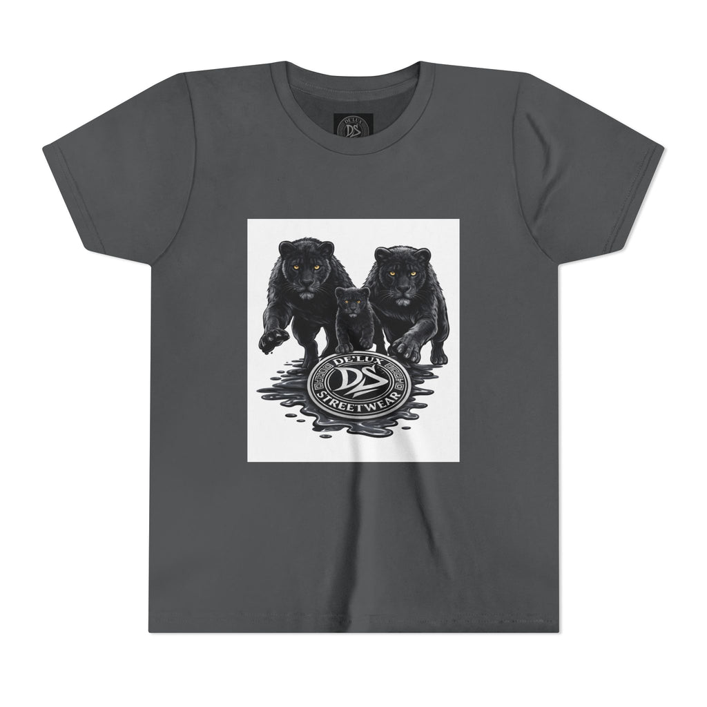 Youth Tee — Twin Black Panthers Graphic Kids T-Shirt