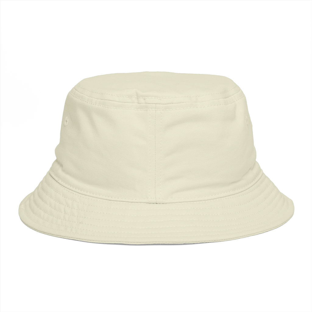 DELUX Brown Bucket Hat — Retro Logo Casual Sun Hat