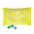 Deluxe Streetwear Yellow Pet Bed — Plush Dog & Cat Cushion with DS Logo