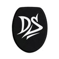 Black Bathroom 3-Piece Rug Set with White DS Logo – Toilet Lid, Contour & Bath Mat