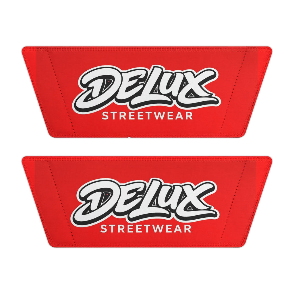 Youth Slide Sandals — Red "Delux Streetwear" Adjustable Strap