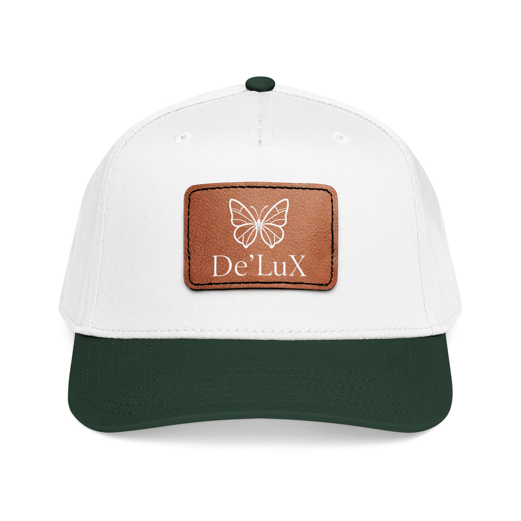 Leather Patch Baseball Cap — De'LuX Butterfly Mid-Profile Hat