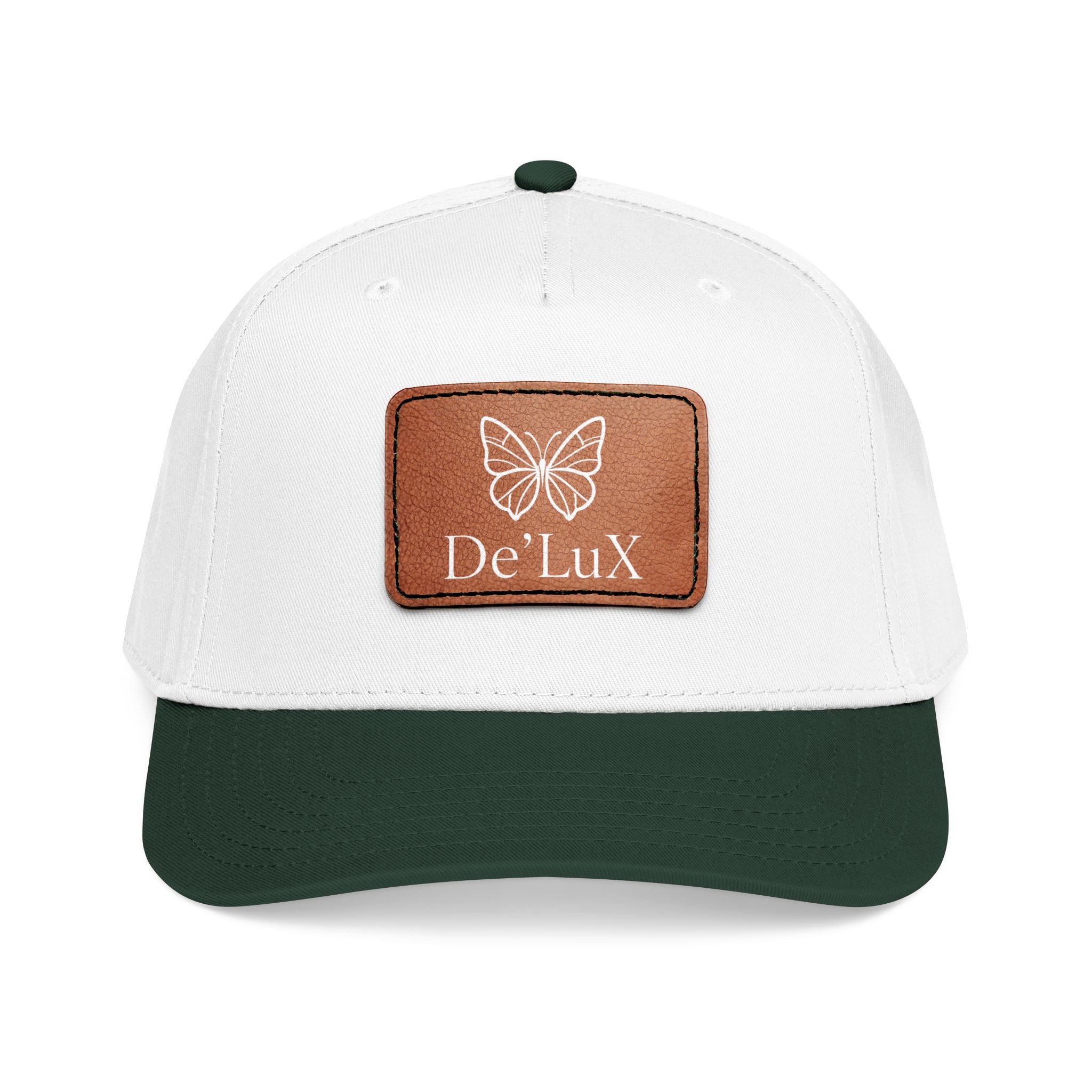 Leather Patch Baseball Cap — De'LuX Butterfly Mid-Profile Hat