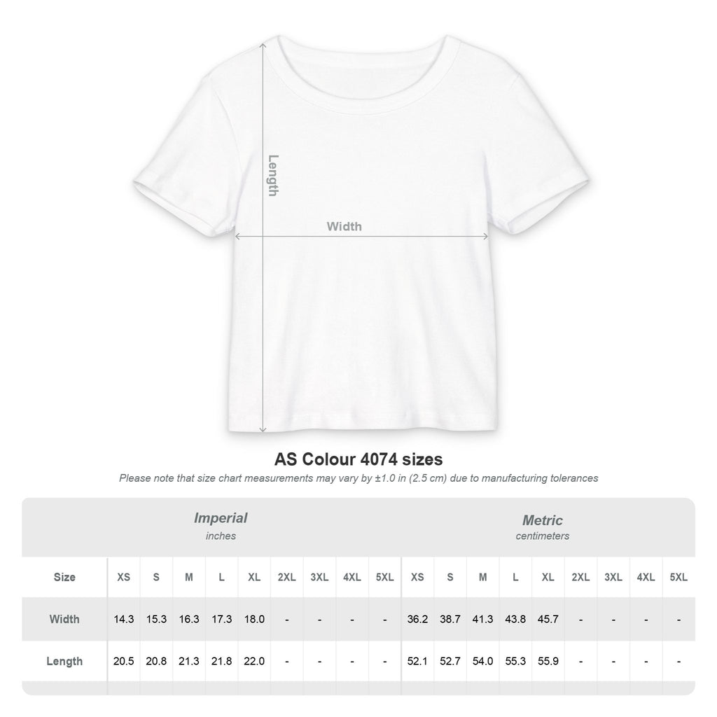 De'Lux Butterfly Baby Tee — Organic Rib Crop Top