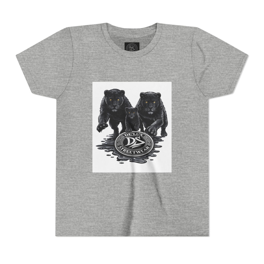 Youth Tee — Twin Black Panthers Graphic Kids T-Shirt