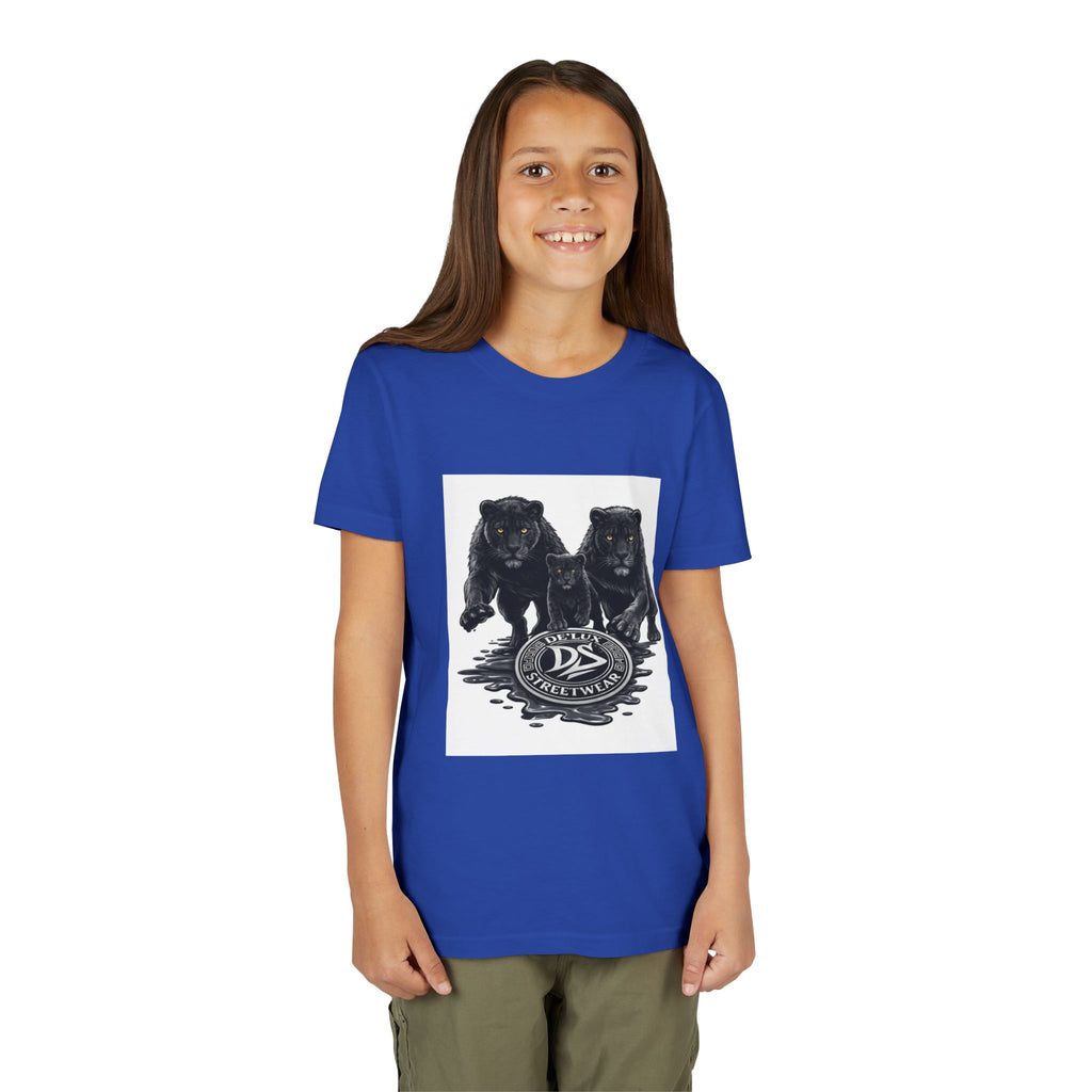 Youth Tee — Twin Black Panthers Graphic Kids T-Shirt