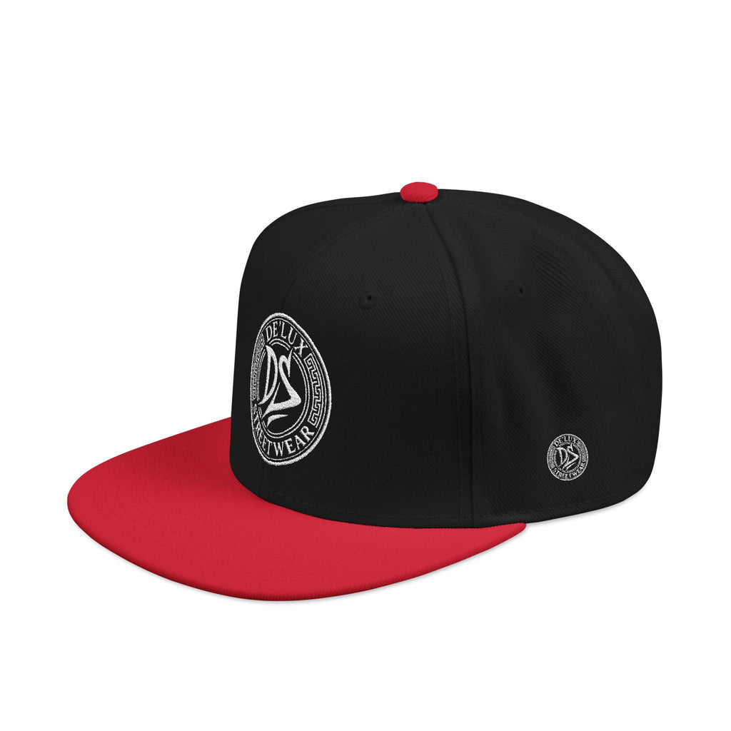 Embroidered Snapback Hat — Vintage Circle Logo Streetwear Cap