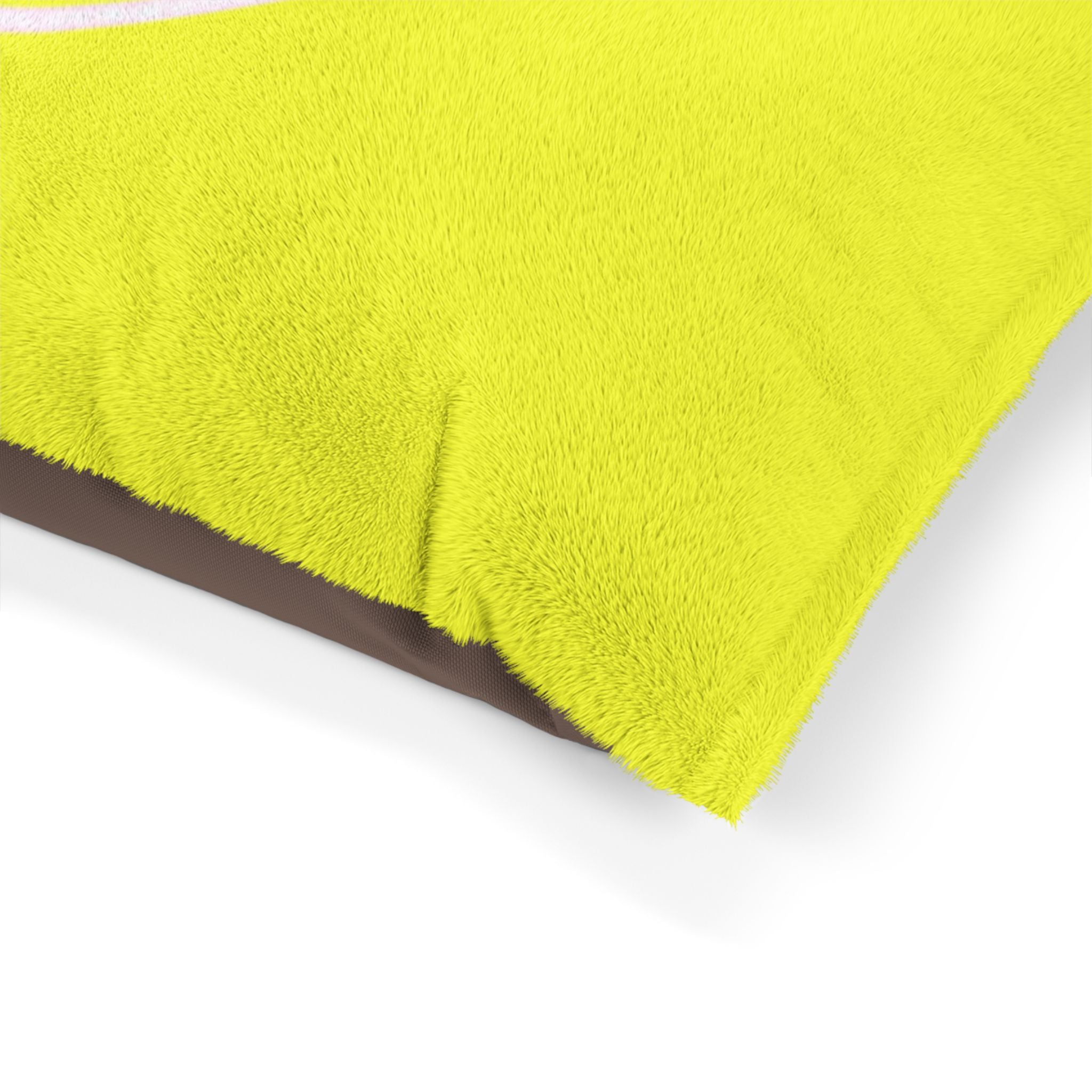 Deluxe Streetwear Yellow Pet Bed — Plush Dog & Cat Cushion with DS Logo