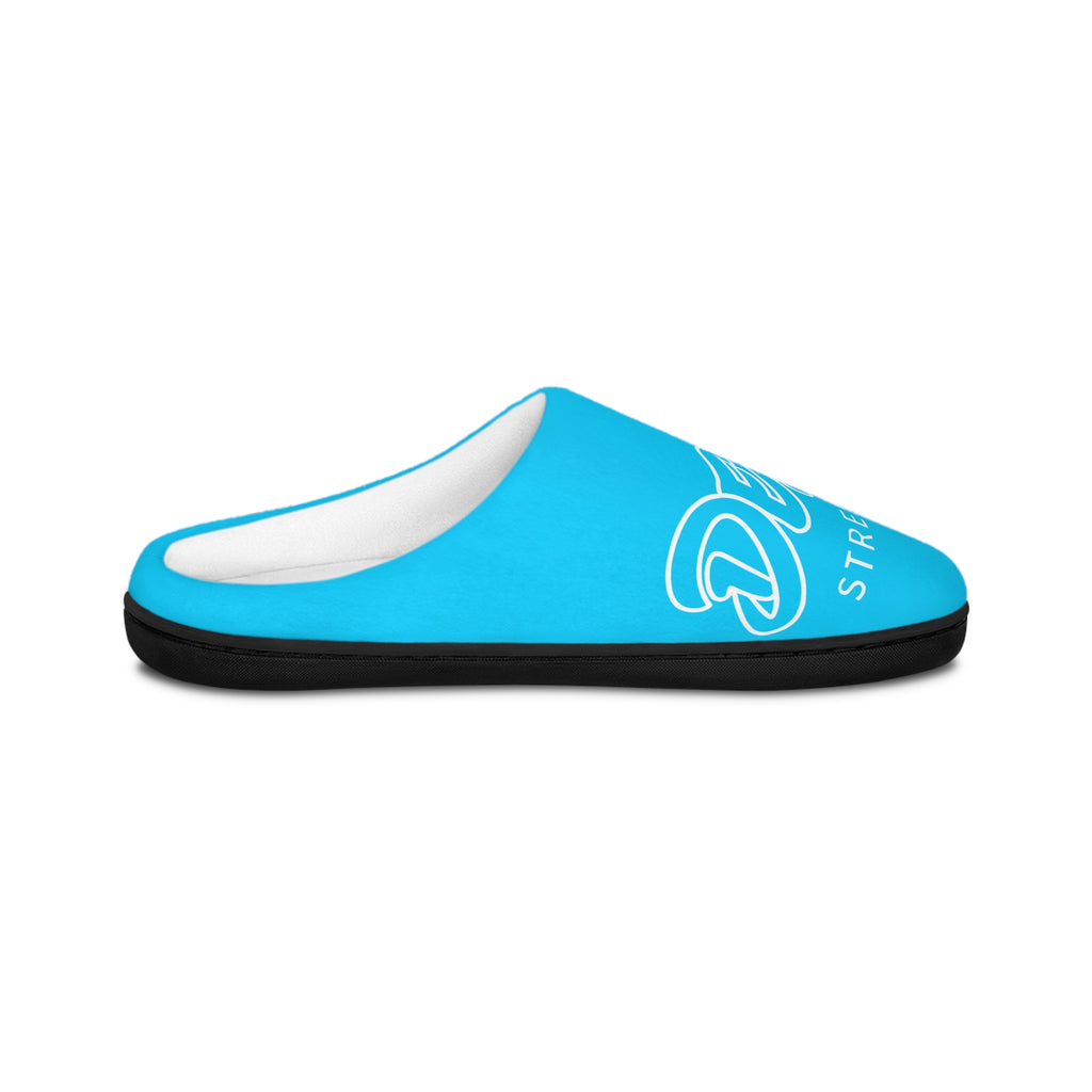 Blue 'Delux Streetwear' Men's Indoor Slippers — Cozy House Shoes