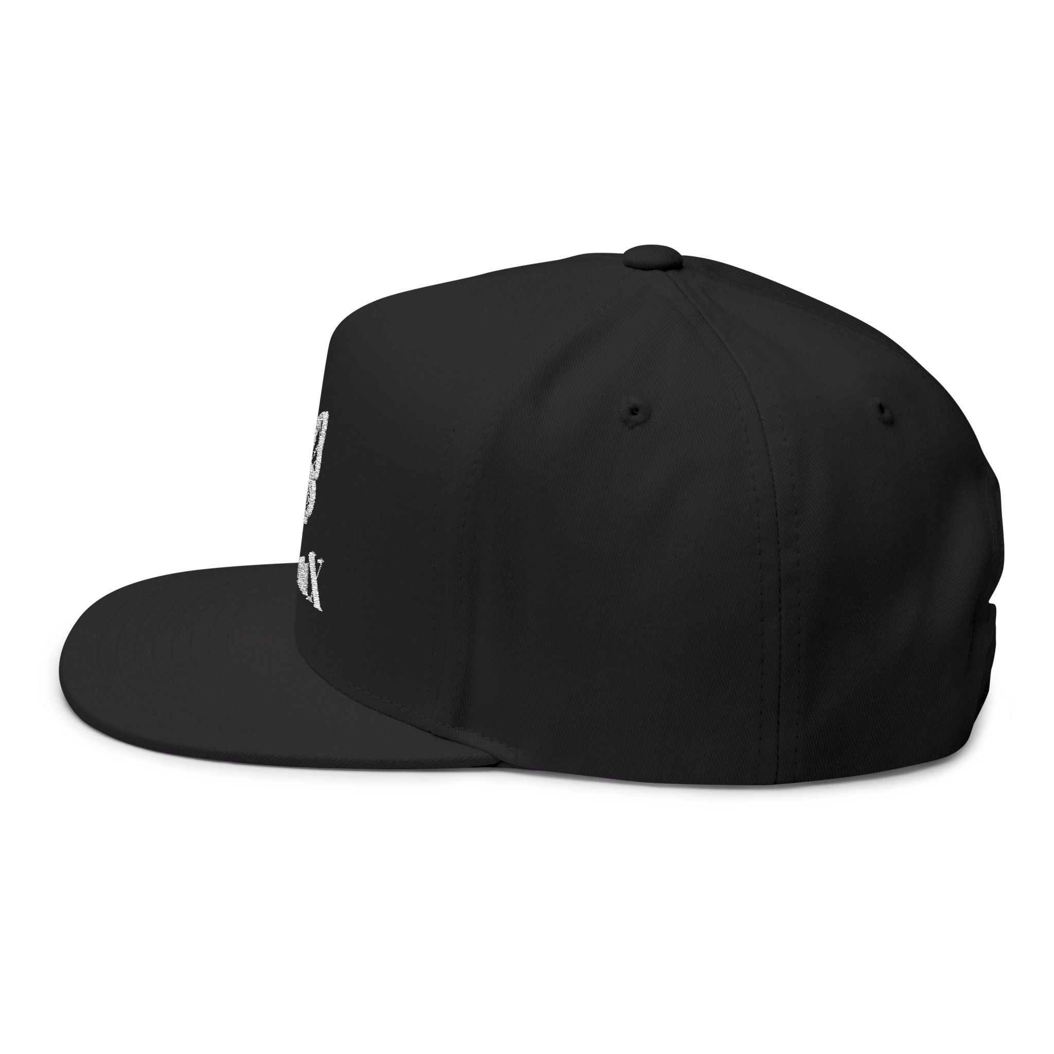 DeLuX Women Embroidered Butterfly Rhinestone Flat Bill Cap — Luxe 'Bee Lux' Snapback