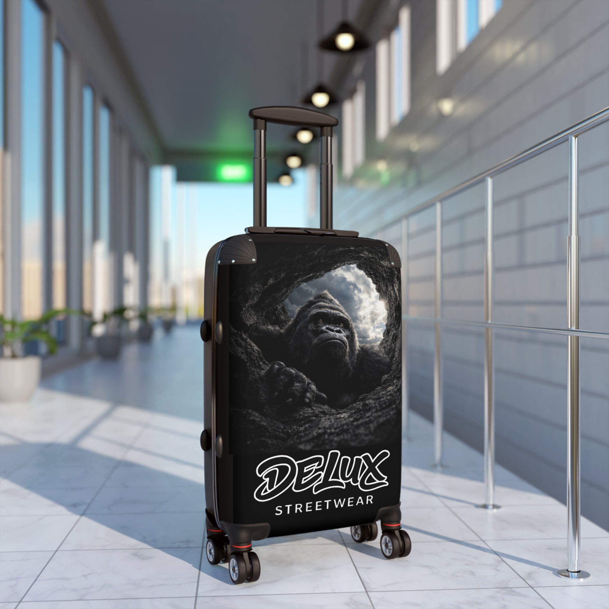 Gorilla Cave Carry-On Suitcase — Delux Streetwear Graphic Luggage