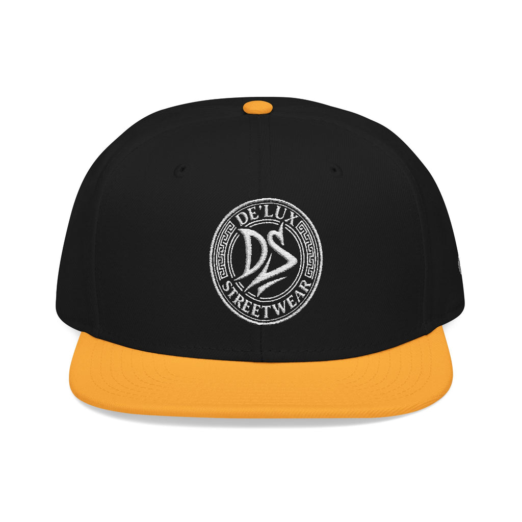 Embroidered Snapback Hat — Vintage Circle Logo Streetwear Cap