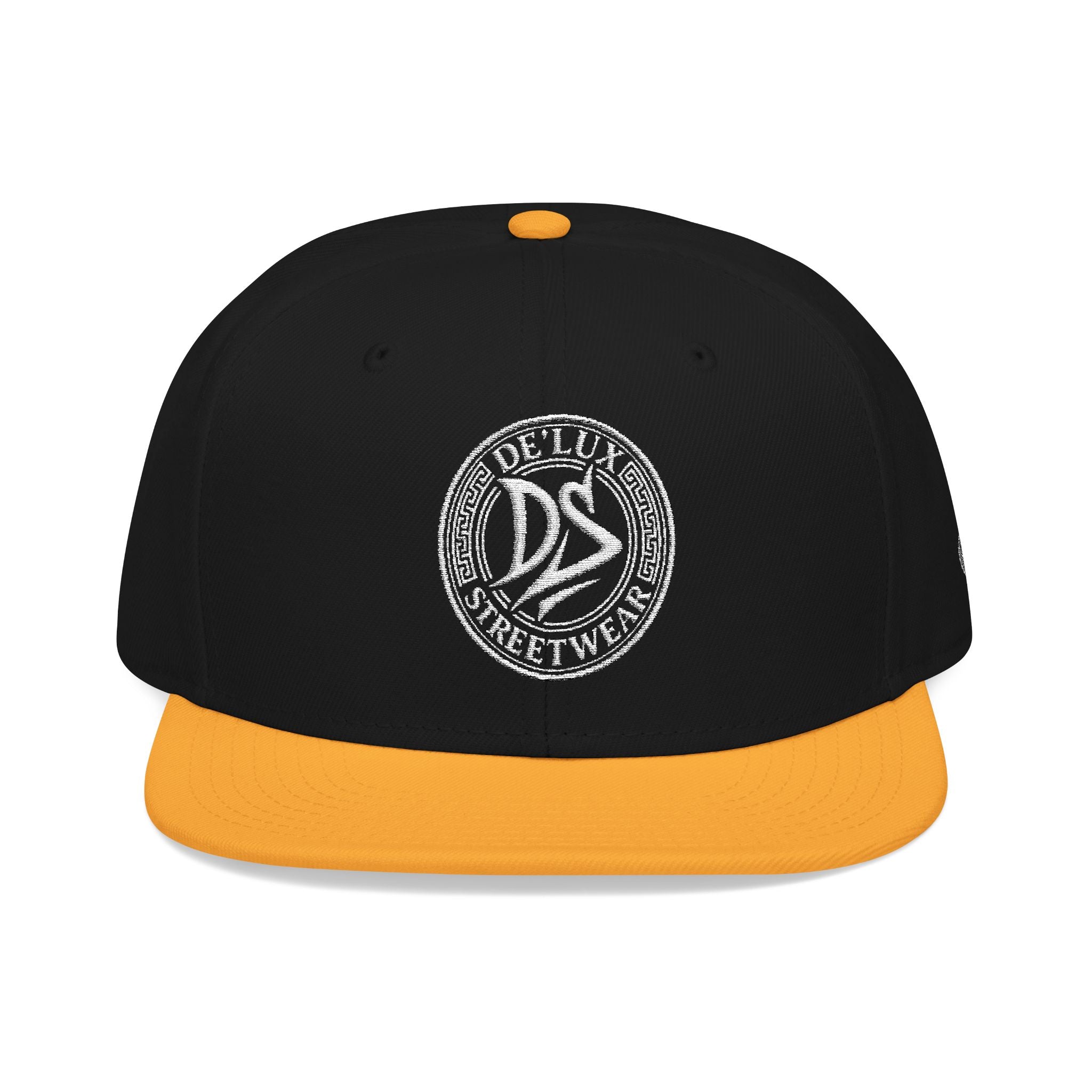 Embroidered Snapback Hat — Vintage Circle Logo Streetwear Cap