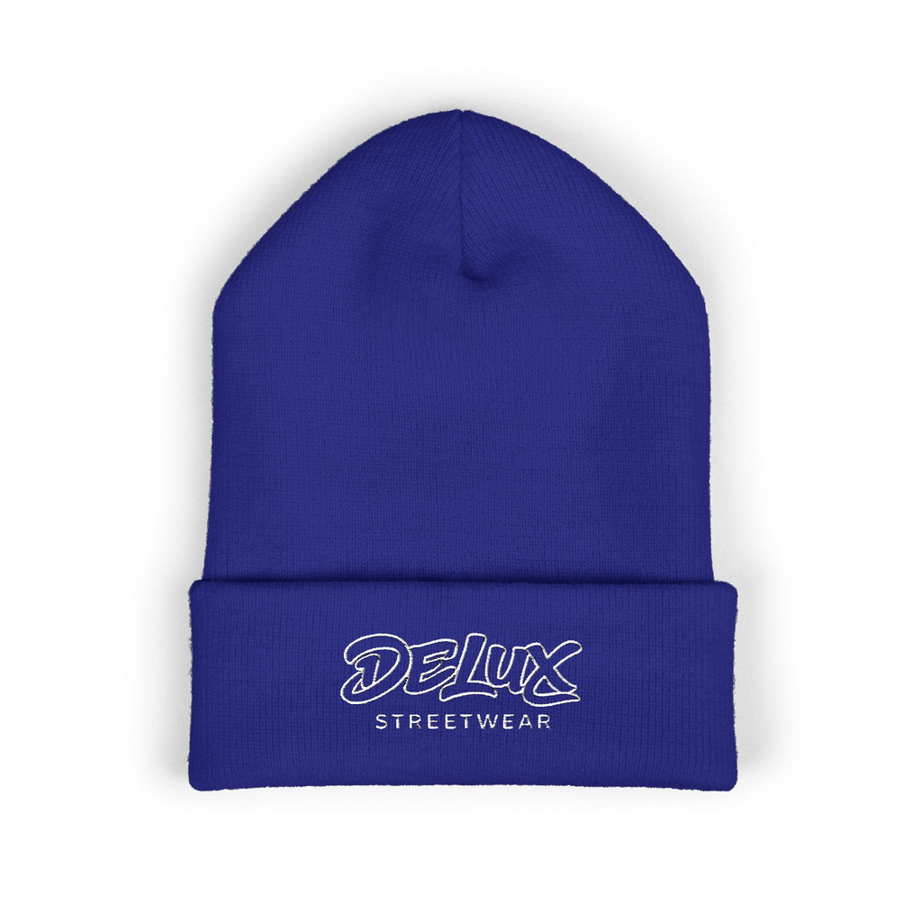 Delux Streetwear Embroidered Cuffed Beanie — Bold Knit Hat