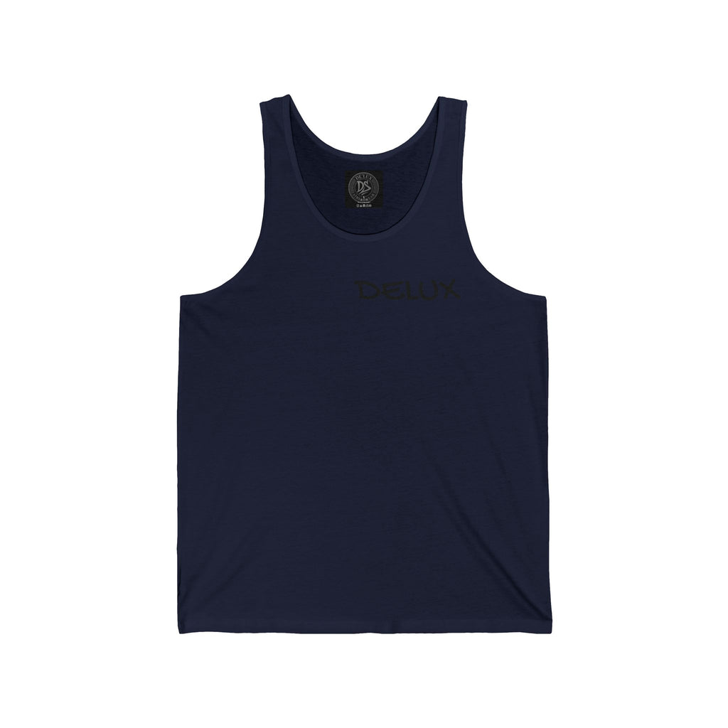 DELUX Minimal Logo Tank Top — Men's & Women's Casual Summer Muscle Tee