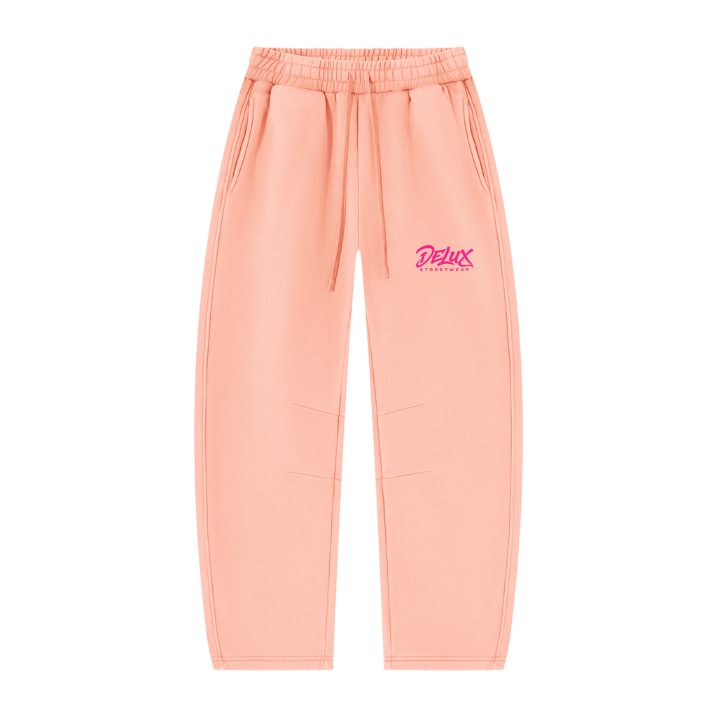 DeLuX Vintage Wash Barrel Leg Fleece Sweatpants