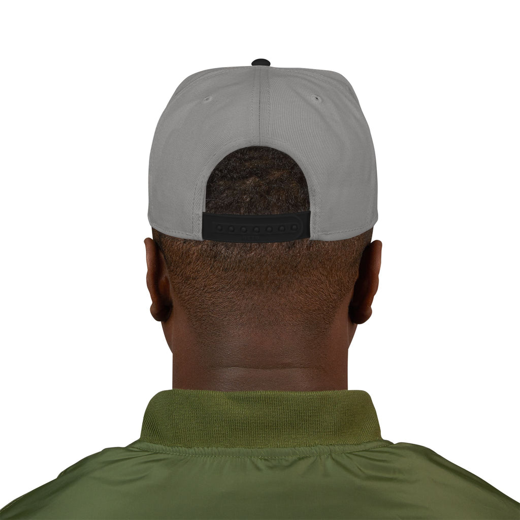 Mens Embroidered 'Delux' Snapback Cap – Streetwear Flat-Brim Hat