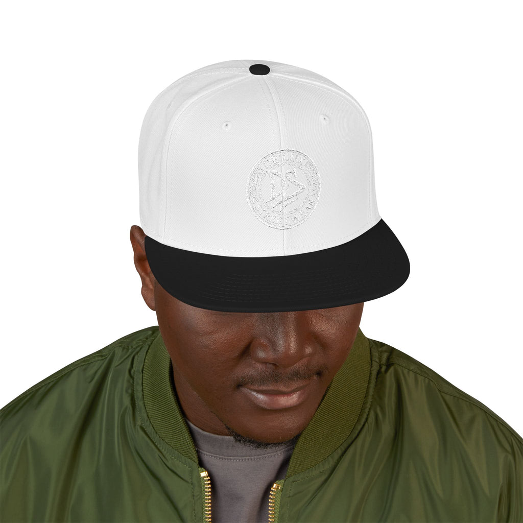 Embroidered Snapback Hat — Vintage Circle Logo Streetwear Cap