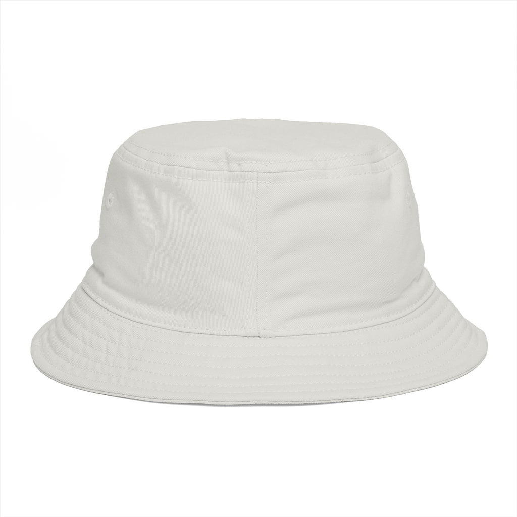 DELUX Brown Bucket Hat — Retro Logo Casual Sun Hat