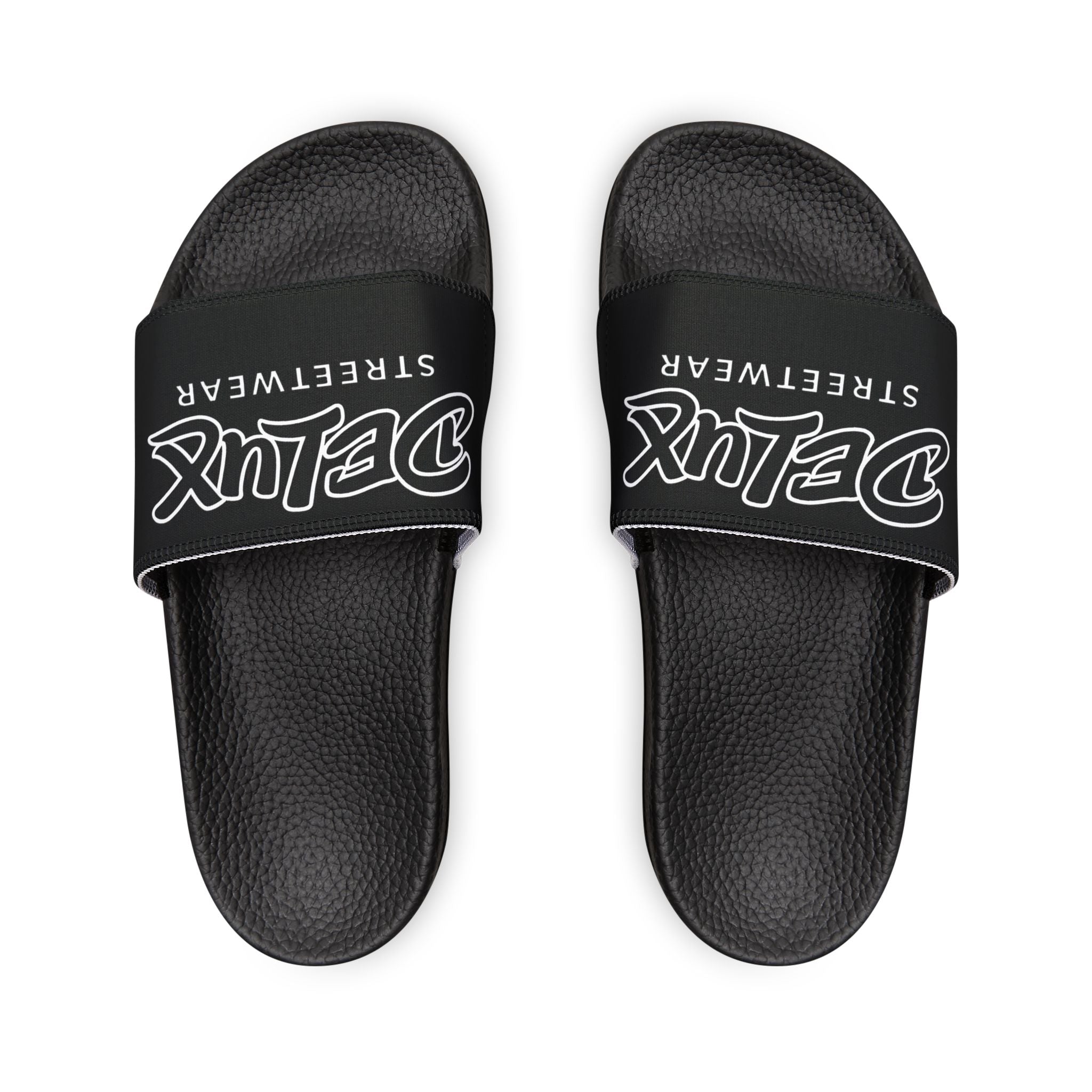 Youth Slide Sandals — 'Delux Streetwear' Adjustable Removable-Strap Pool & Casual Slides