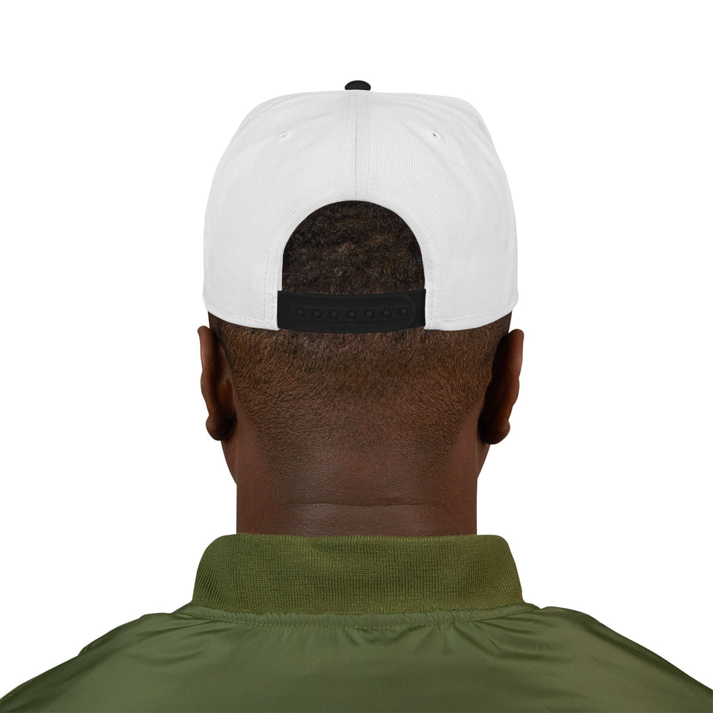 Mens Embroidered 'Delux' Snapback Cap – Streetwear Flat-Brim Hat