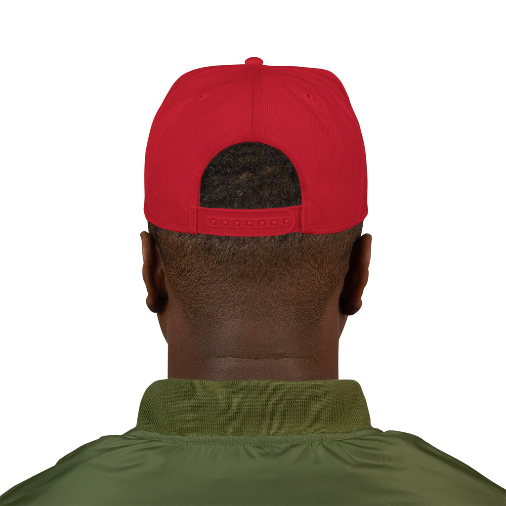 Mens Embroidered 'Delux' Snapback Cap – Streetwear Flat-Brim Hat