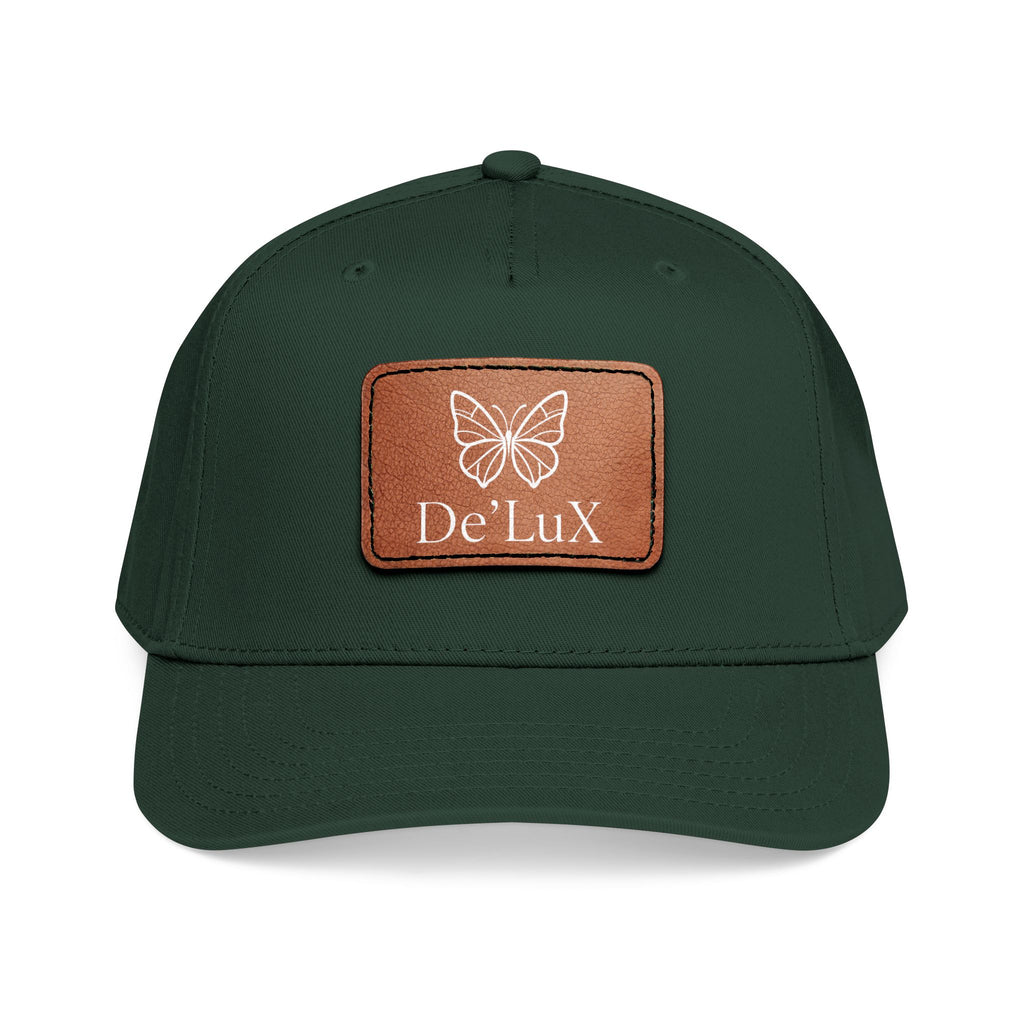 Leather Patch Baseball Cap — De'LuX Butterfly Mid-Profile Hat