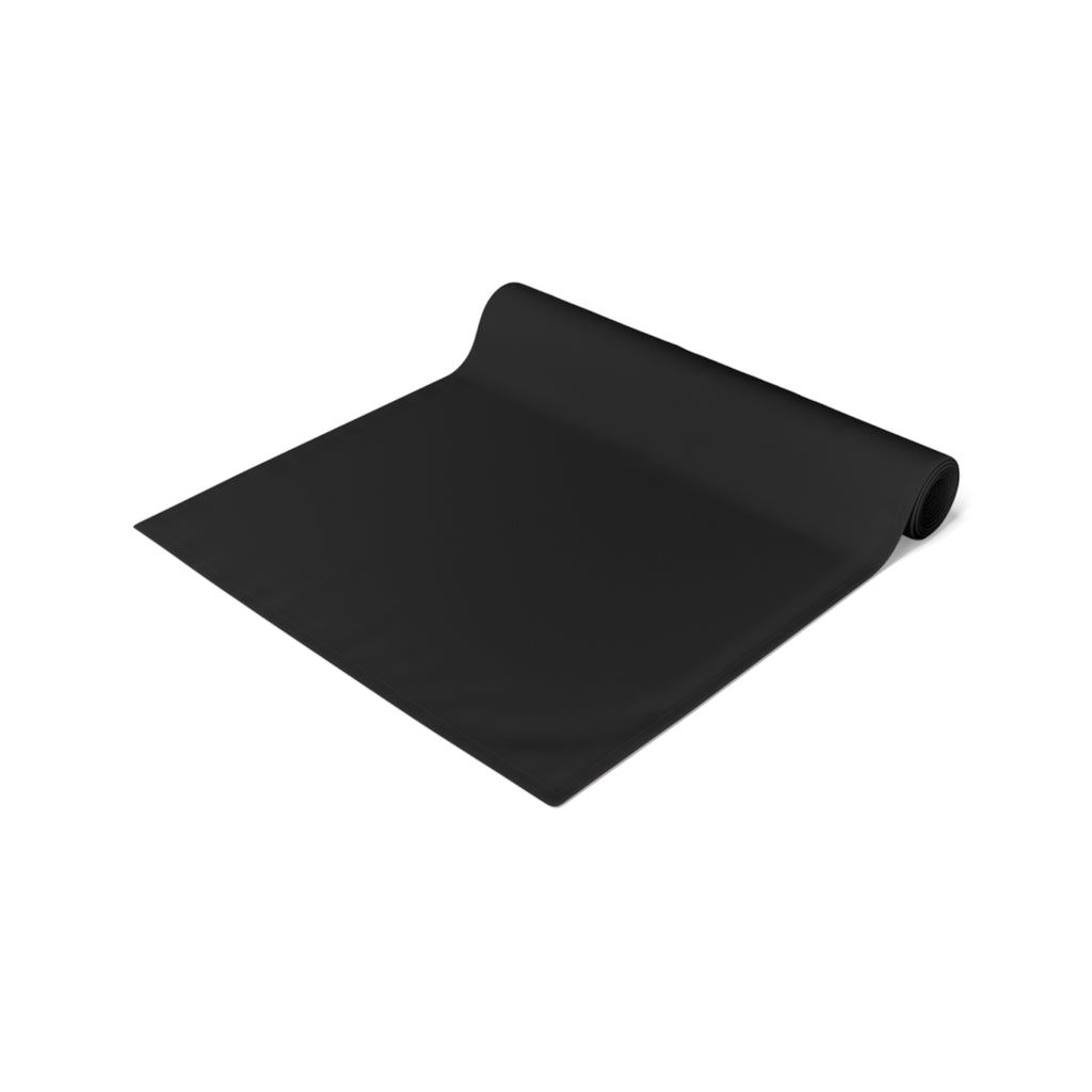 Delux Streetwear Black Logo Table Runner — Modern Minimalist Dining Decor