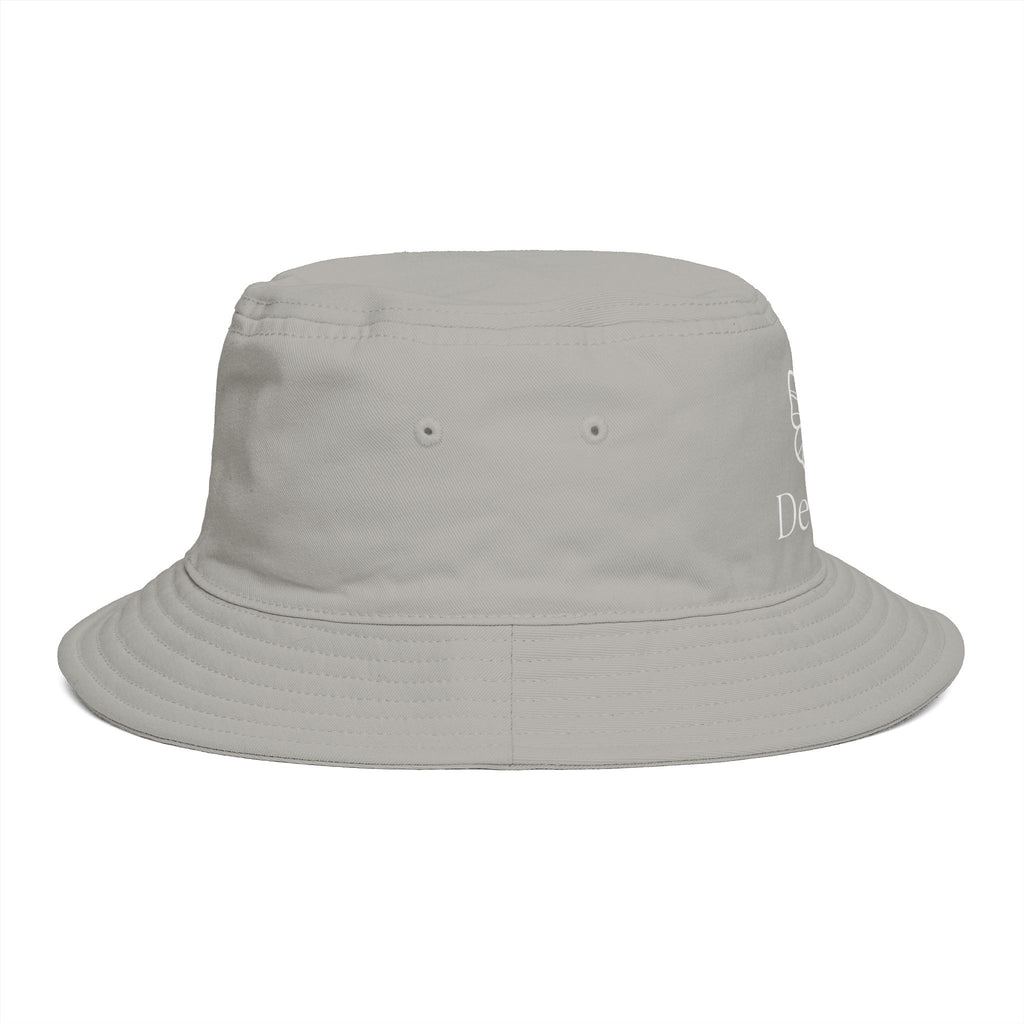 Women De’LuX Butterfly Bucket Hat — Embroidered Brown Fashion Hat