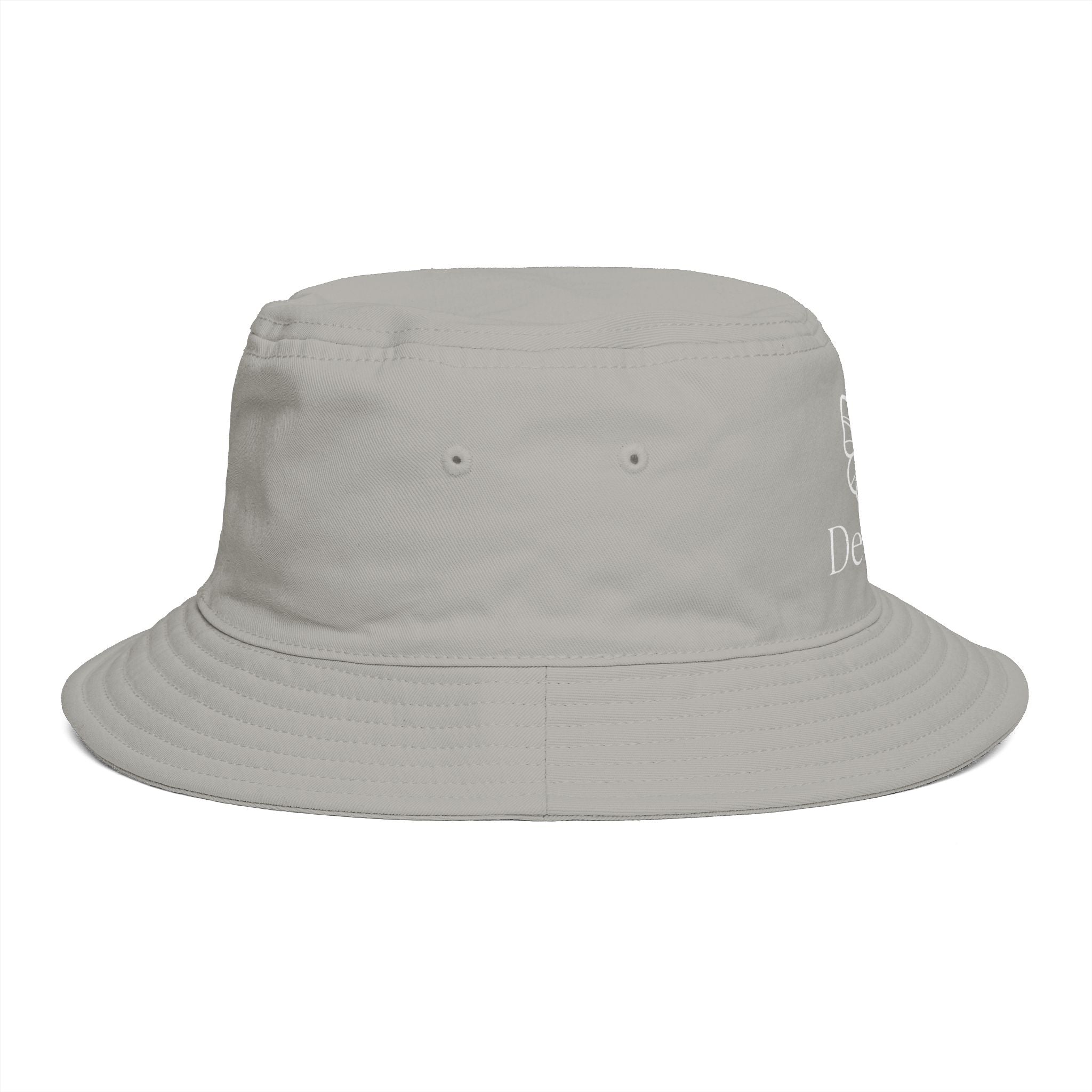 Women De’LuX Butterfly Bucket Hat — Embroidered Brown Fashion Hat
