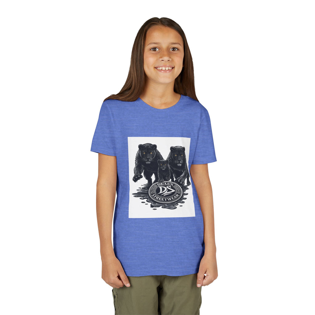 Youth Tee — Twin Black Panthers Graphic Kids T-Shirt