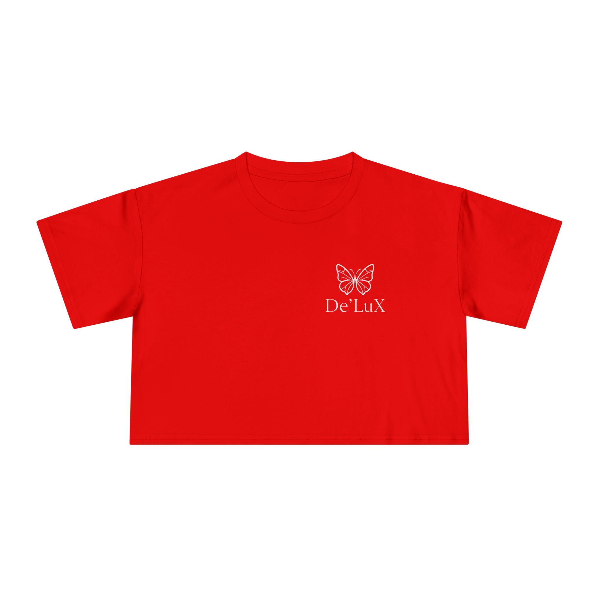 De'LuX Butterfly Women's Crop Tee - Feminine Casual Top