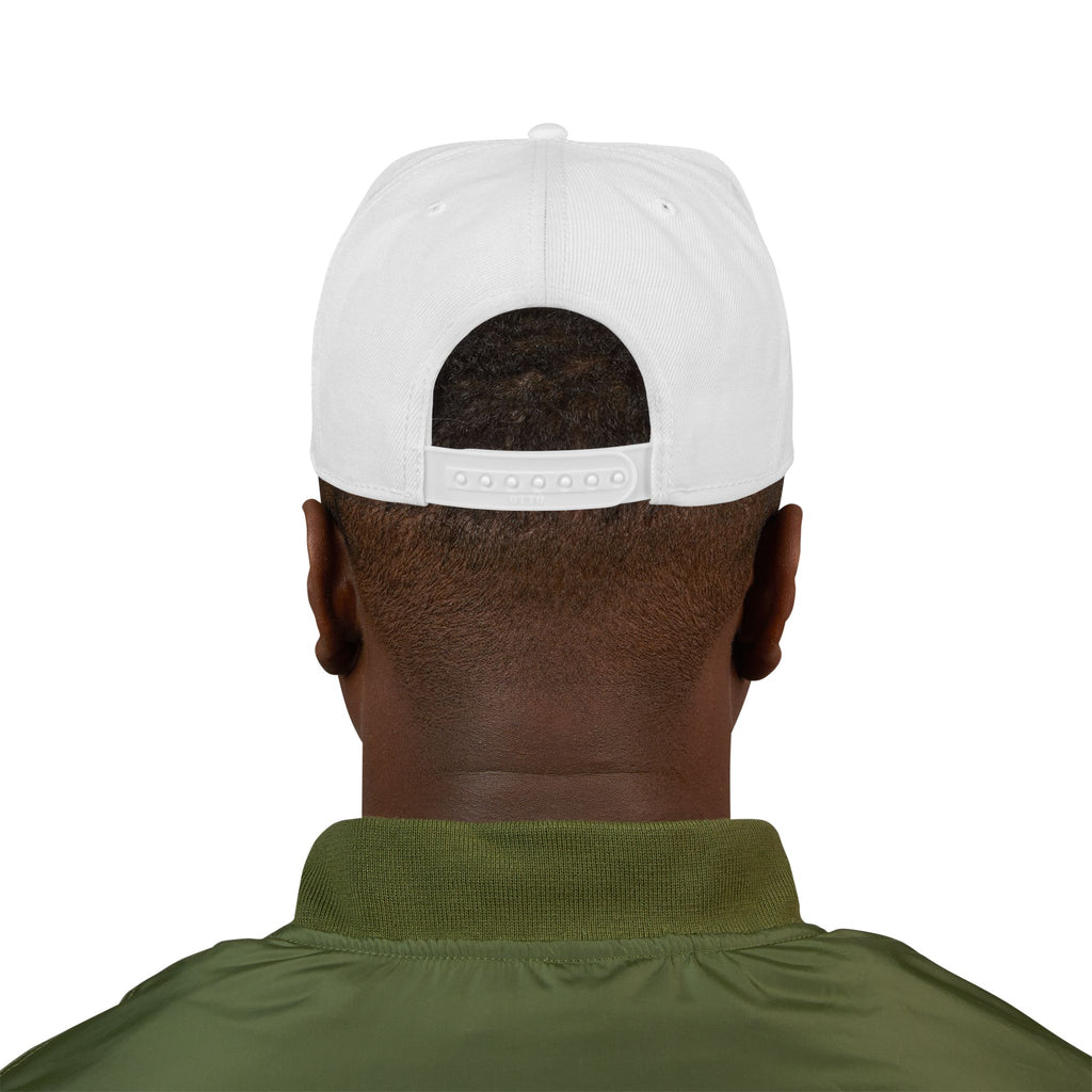 Mens Embroidered 'Delux' Snapback Cap – Streetwear Flat-Brim Hat