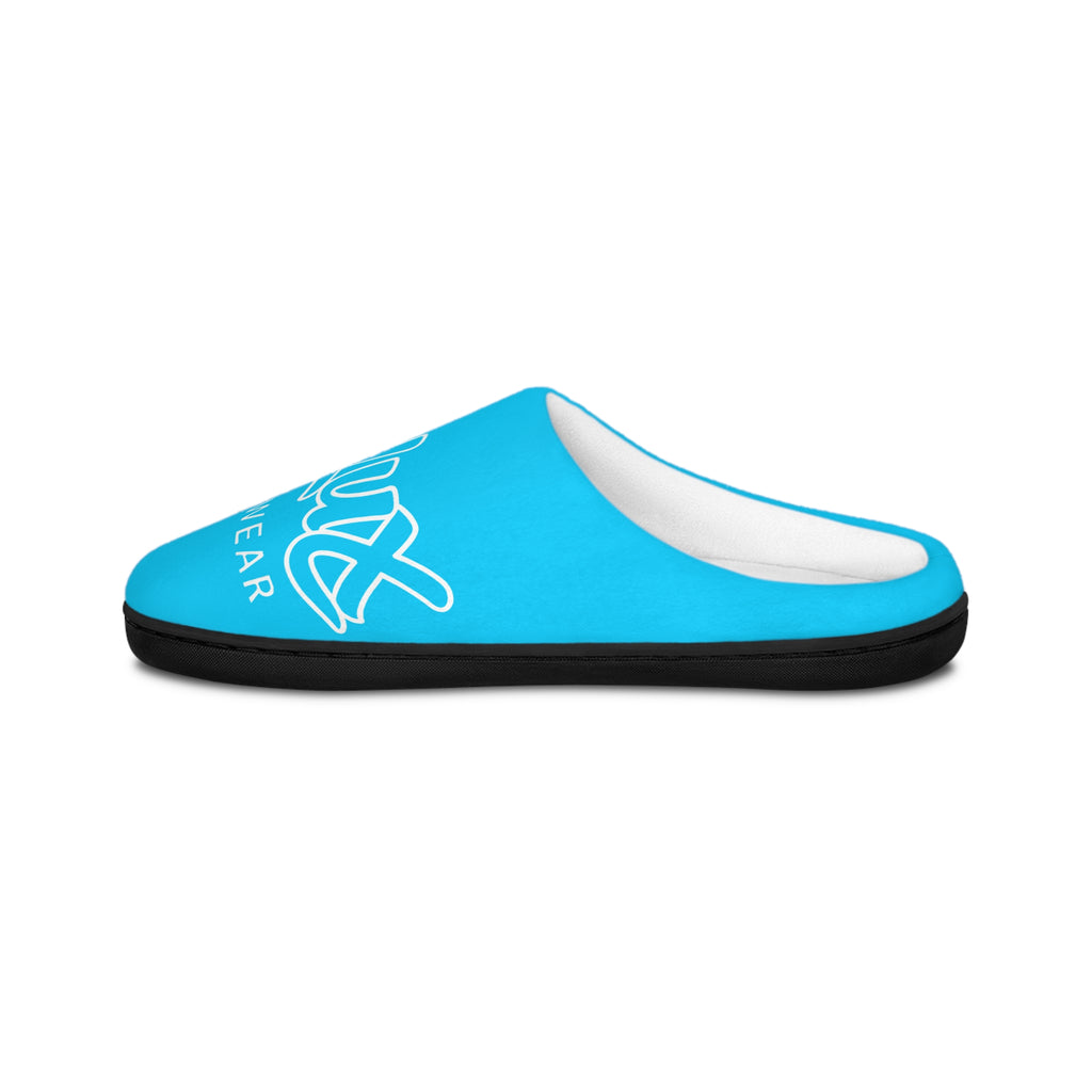 Blue 'Delux Streetwear' Men's Indoor Slippers — Cozy House Shoes