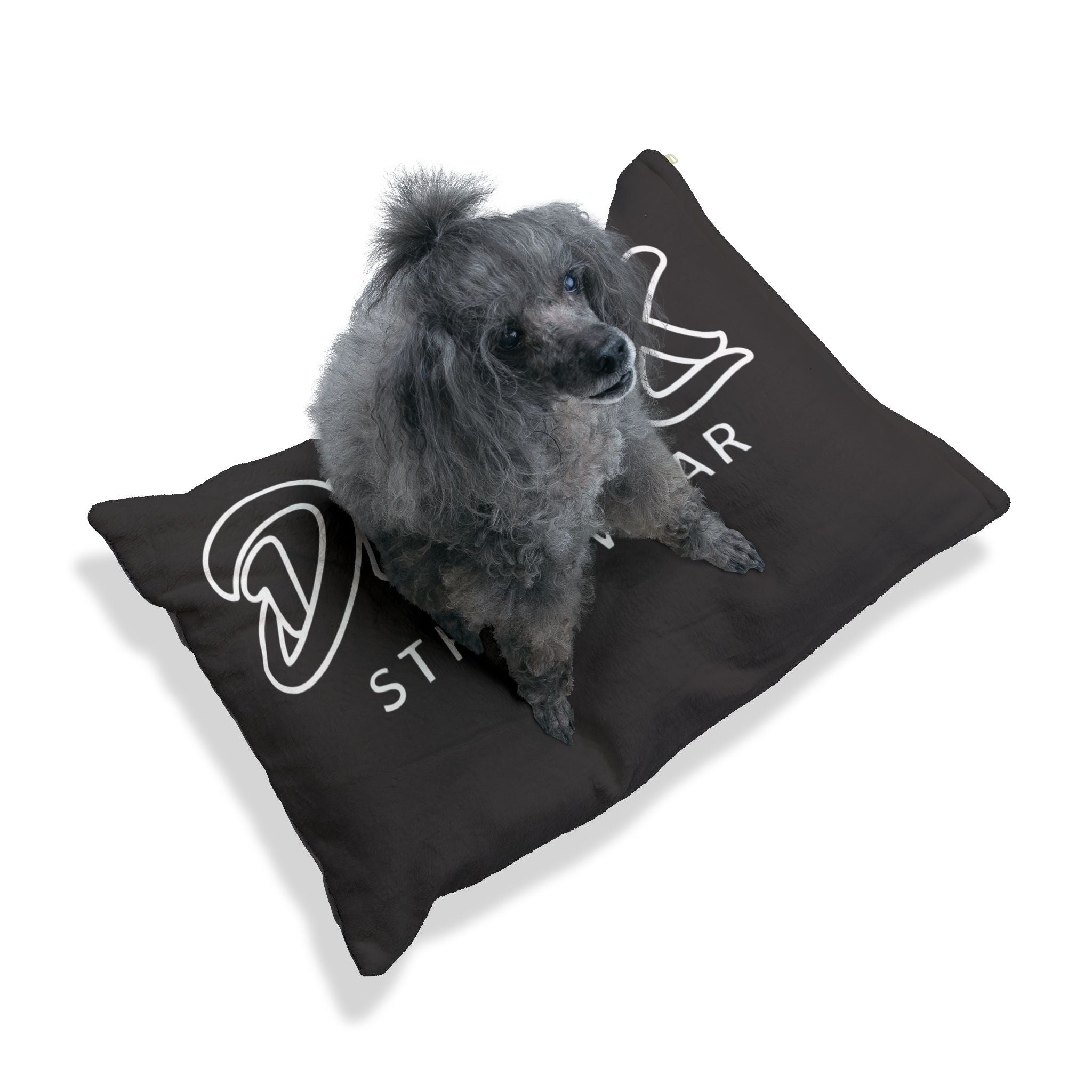Delux Streetwear Black Pet Bed – Plush Dog & Cat Cushion