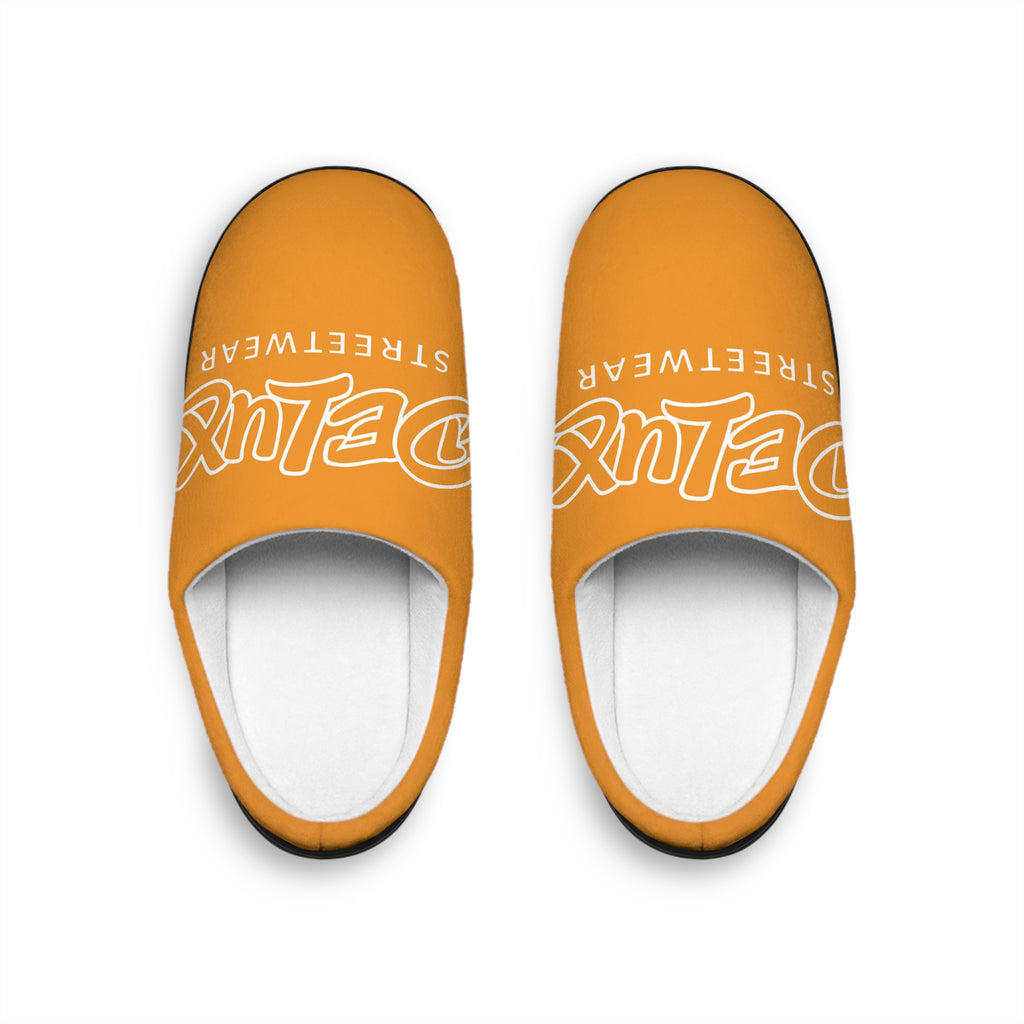 Indoor Slippers - Orange "Delux Streetwear" Comfortable Men’s House Shoes