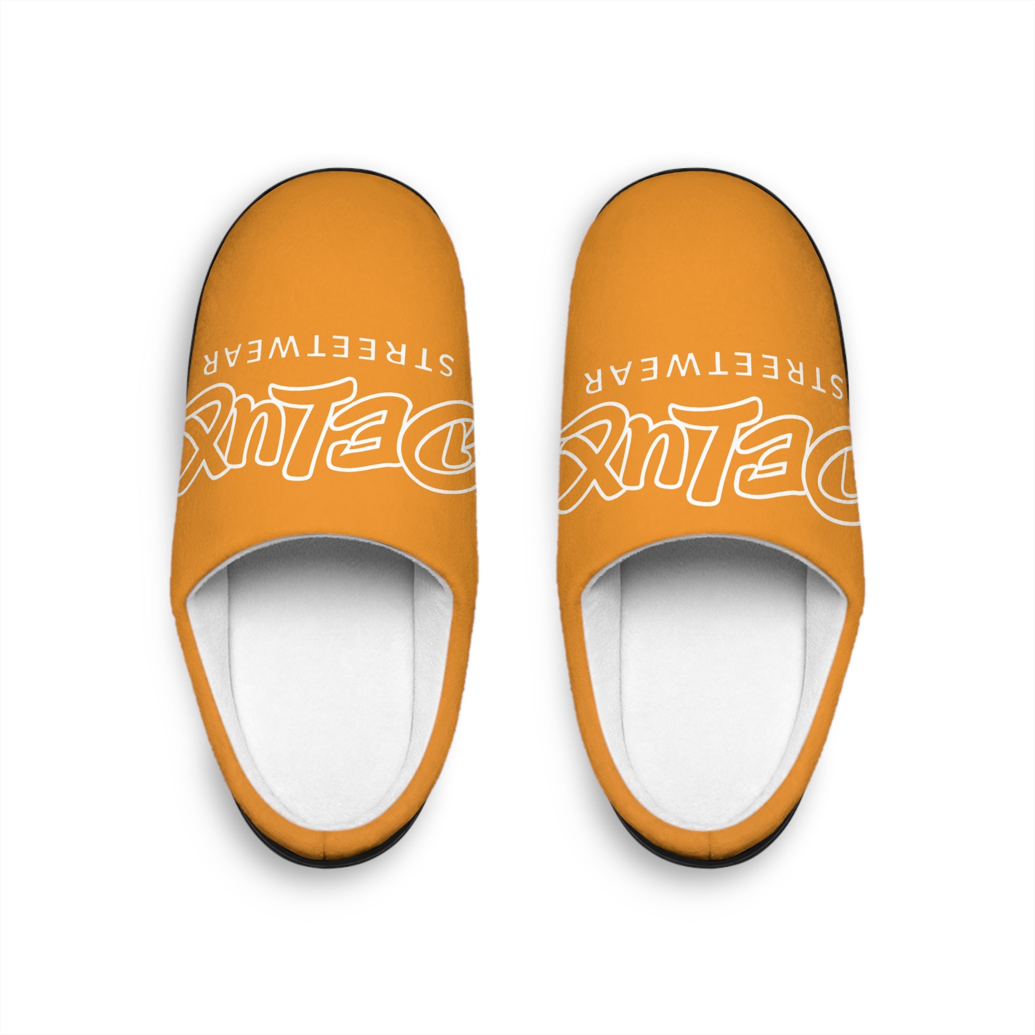 Indoor Slippers - Orange "Delux Streetwear" Comfortable Men’s House Shoes