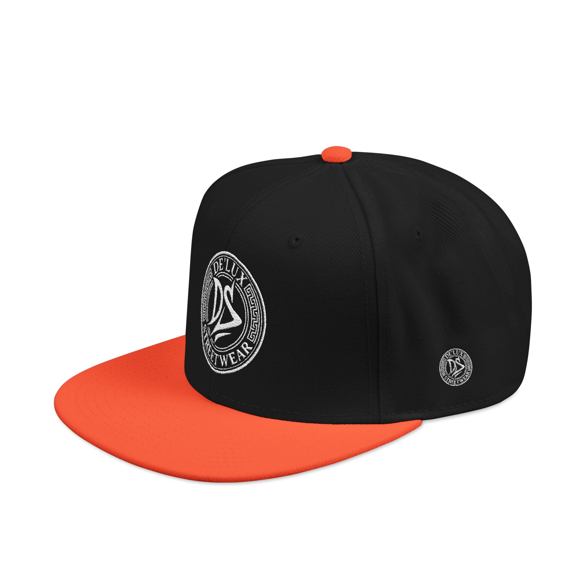 Embroidered Snapback Hat — Vintage Circle Logo Streetwear Cap