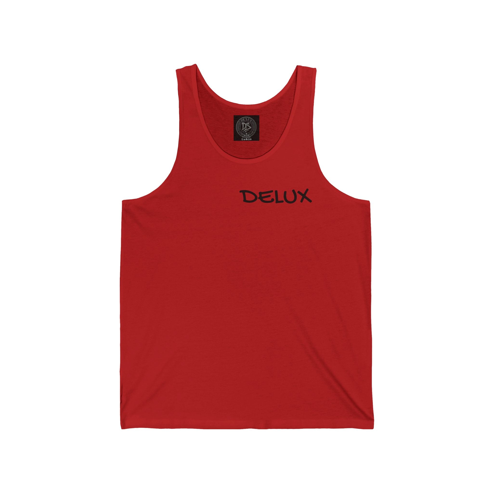 DELUX Minimal Logo Tank Top — Men's & Women's Casual Summer Muscle Tee