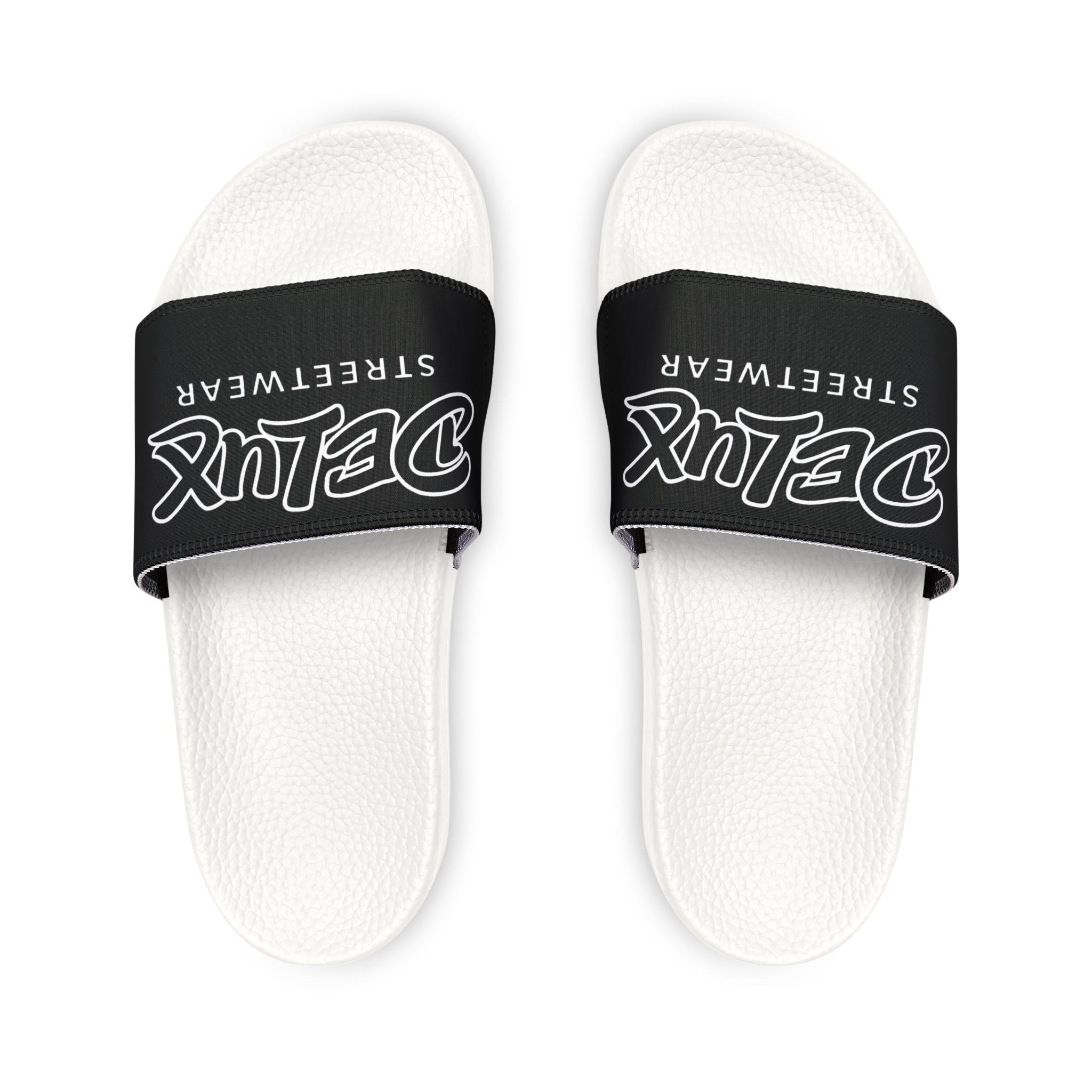 Youth Slide Sandals — 'Delux Streetwear' Adjustable Removable-Strap Pool & Casual Slides