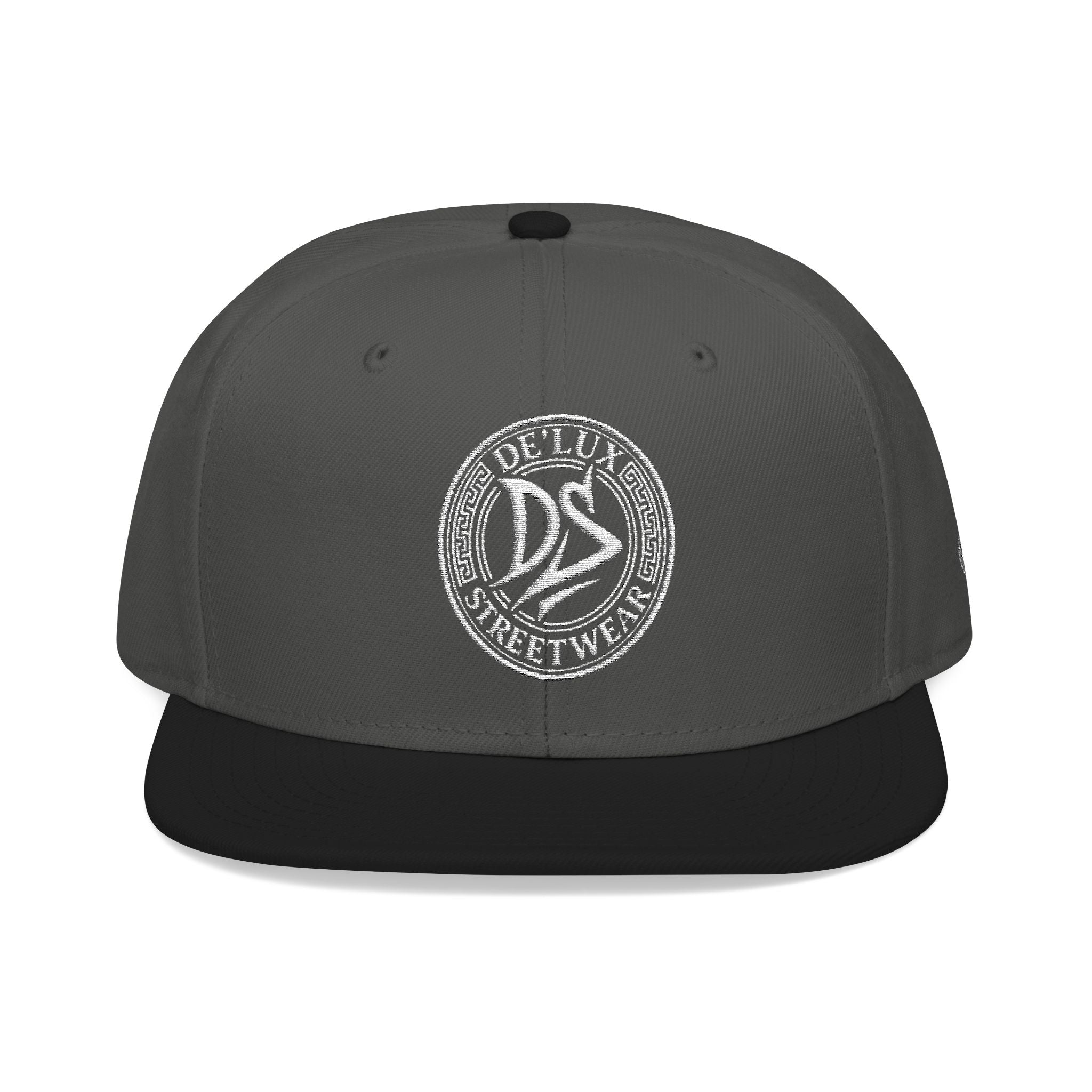 Embroidered Snapback Hat — Vintage Circle Logo Streetwear Cap