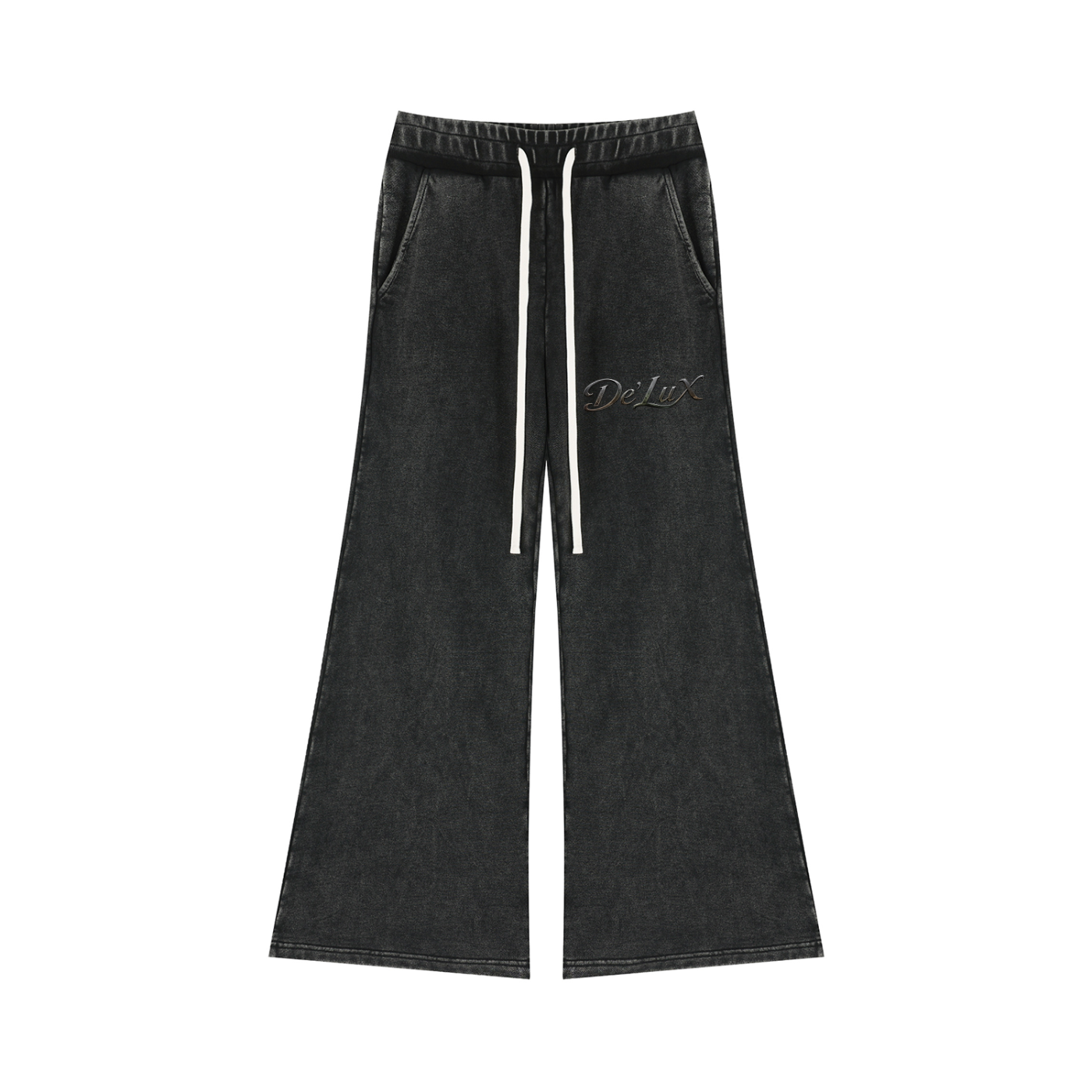 DeLuX Women’s Mineral Wash Flared Leg Sweatpants