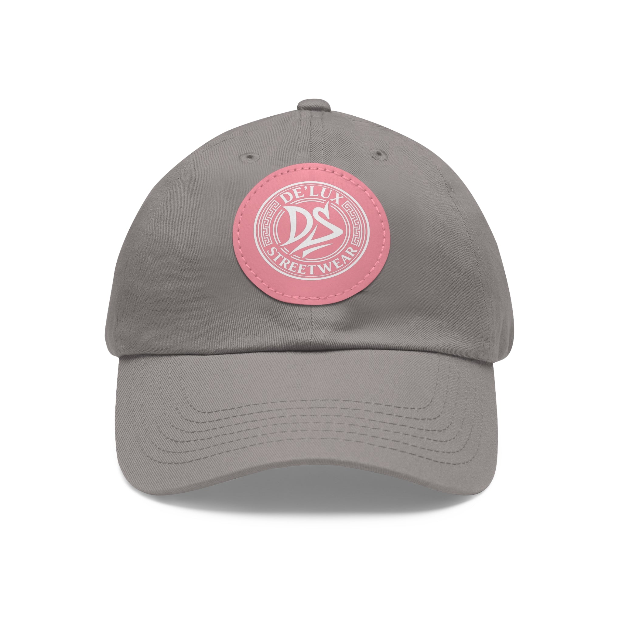 Deluxe Streetwear Leather Patch Dad Hat — Round Logo Cap