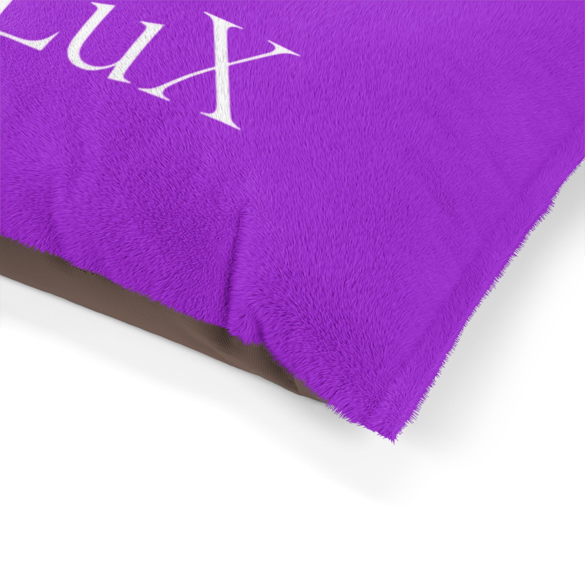 De'LuX Purple Butterfly Pet Bed — Luxury Plush Dog & Cat Cushion