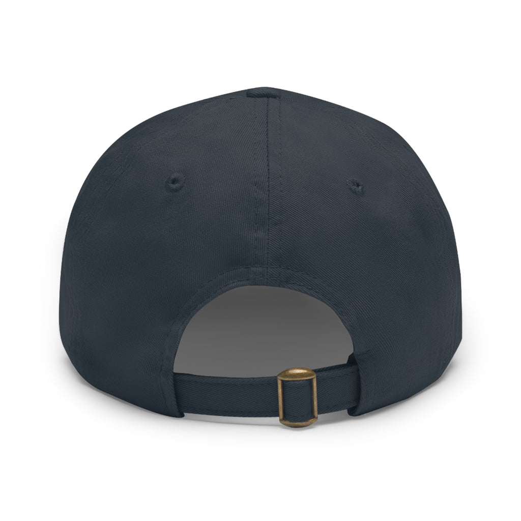 Deluxe Streetwear Leather Patch Dad Hat — Round Logo Cap